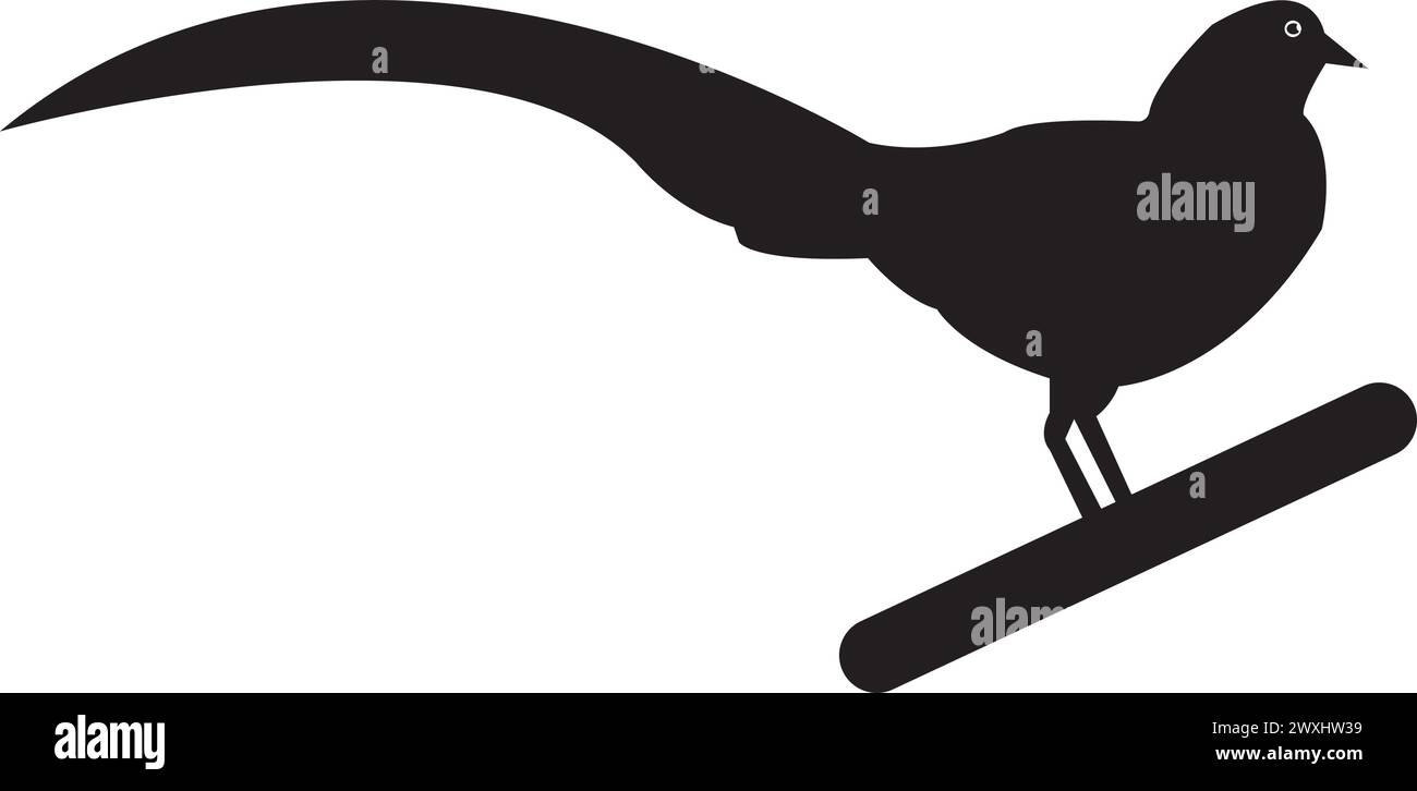 goldenes chinesisches Fasan Icon Vektor Illustration einfaches Design Stock Vektor