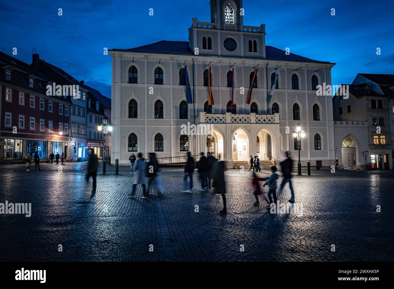 Weimar im Bundesland Thüringen: Am Marktplatz - 30.03.2023 Weimar *** Weimar im Land Thüringen am Marktplatz 30 03 2023 Weimar Stockfoto
