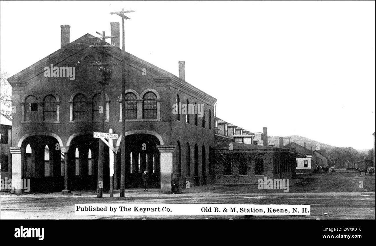 Boston and Maine Railroad Station in Keene, NH Stockfoto