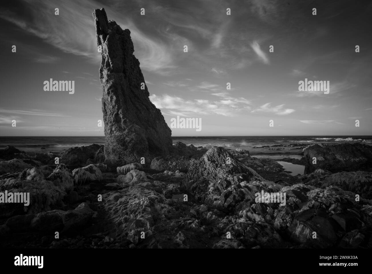 Drei Könige cullen Beach Moray schottland. Stockfoto