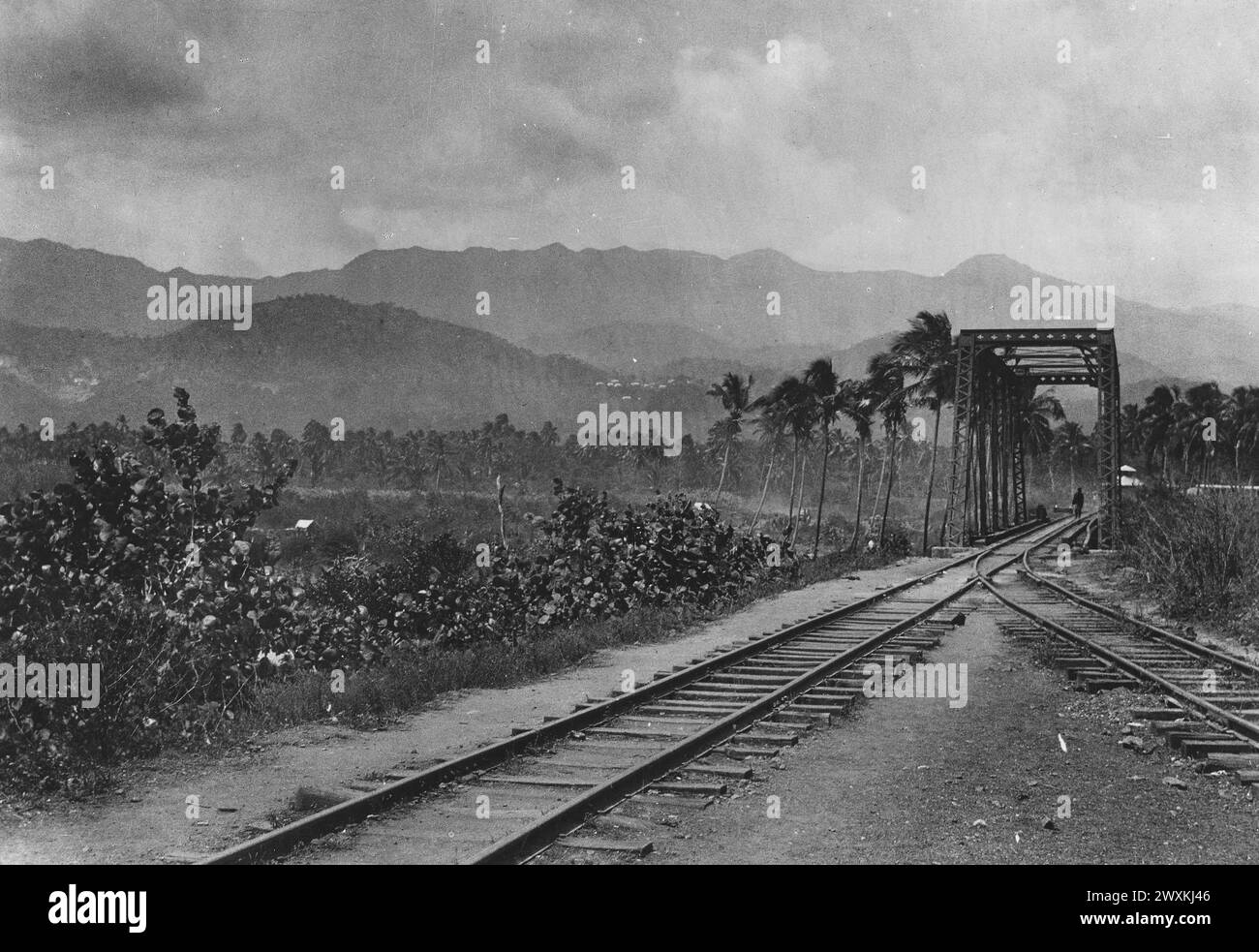 Originalüberschrift: Kubanische Besetzung 1898-1900. Brücke bei Siboney Kuba, die die Spanier zerstören wollten. Stockfoto