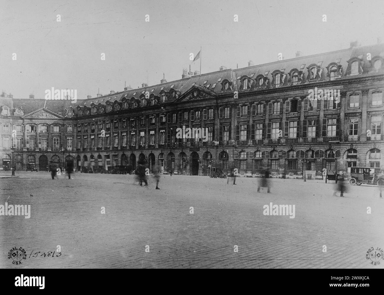 Pariser Friedenskonferenz. Das Hotel Ritz ist Teil der amerikanischen Friedenskommission. Paris, seine, Frankreich ca. Januar 1919 Stockfoto