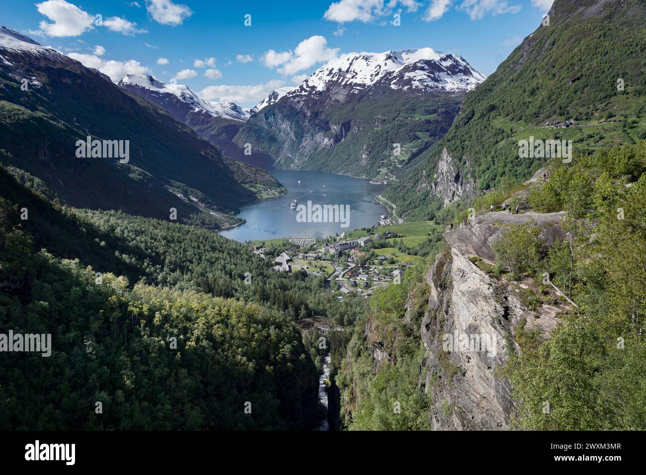 Geiranger en Norvège Stockfoto