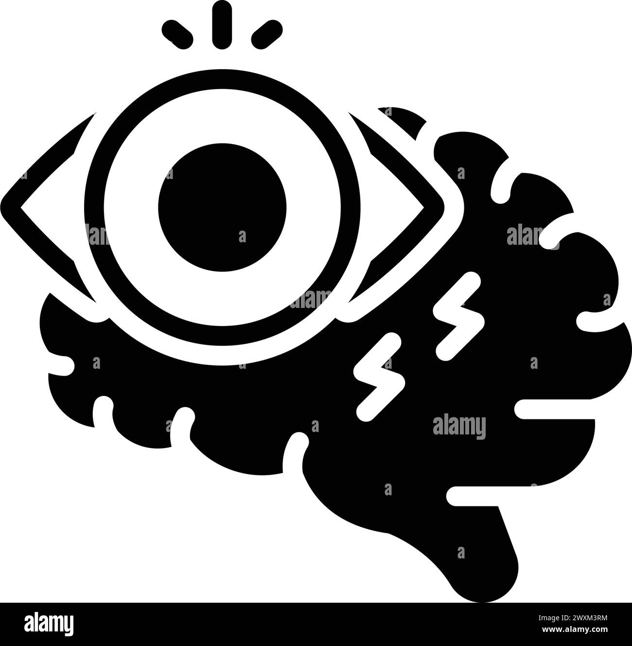 Symbol für Schizophrenie, Gehirn Stock Vektor