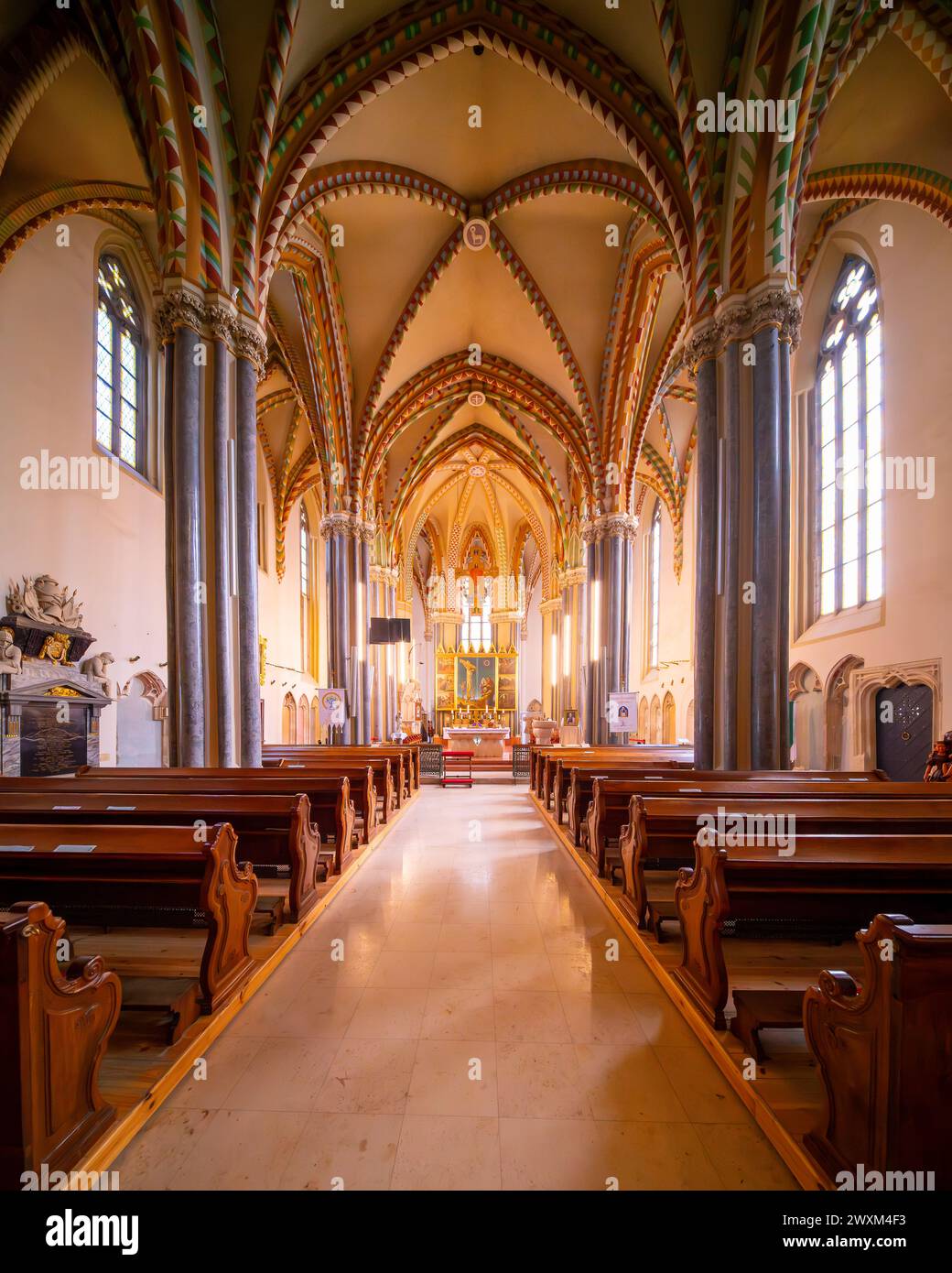 Kirche St. Franz von Assisi in Budapest. Erneuerte katholische Kirche in der Hauptstadt ungarns. Wird auch Bakats Square's Church genannt Stockfoto