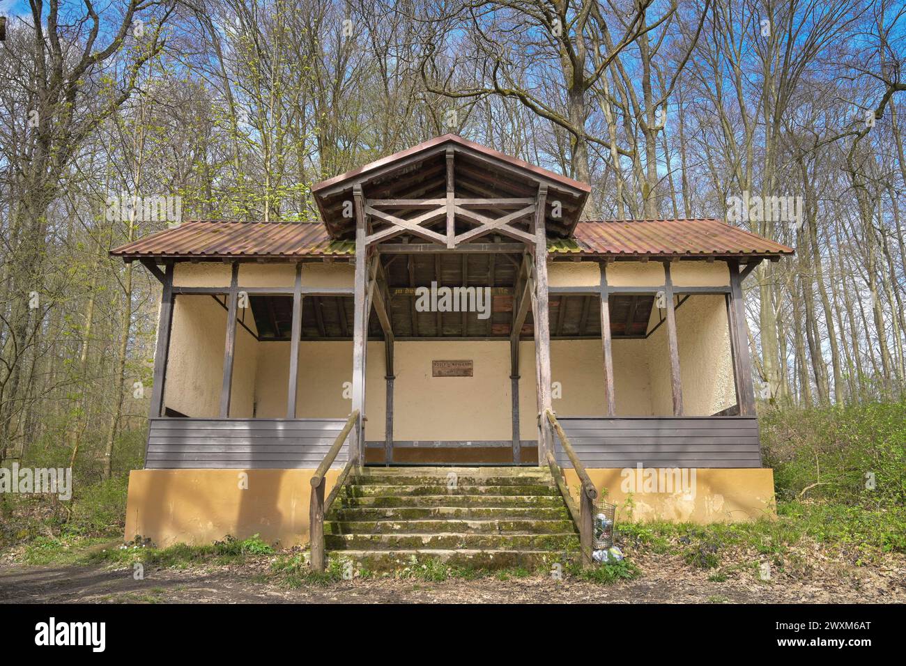 Adolf-Weygandt-Hütte, Schutzhütte, Rabendgrund, Wald, Wiesbaden, Hessen, Deutschland Stockfoto