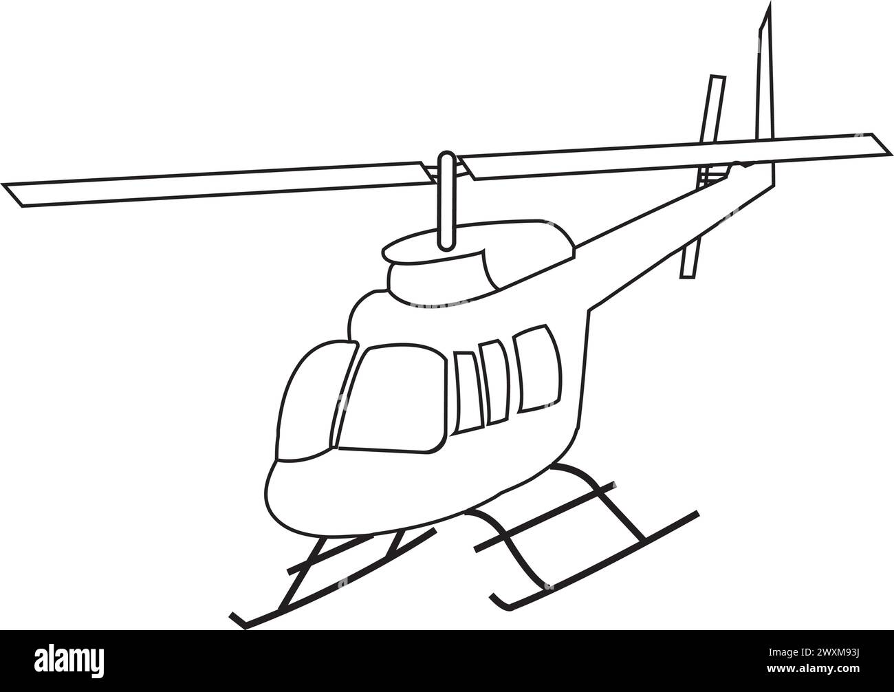 Hubschrauber-Symbol-Vektor-Illustration einfaches Design Stock Vektor