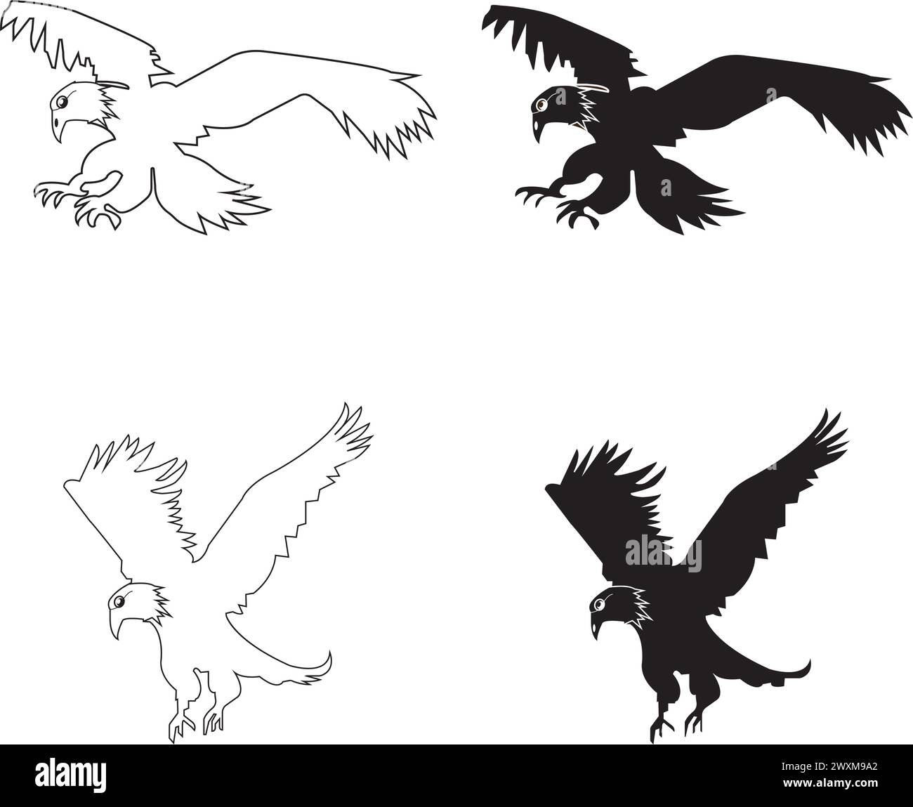 Fliegender Adler Icon Design Vektor Illustration Stock Vektor