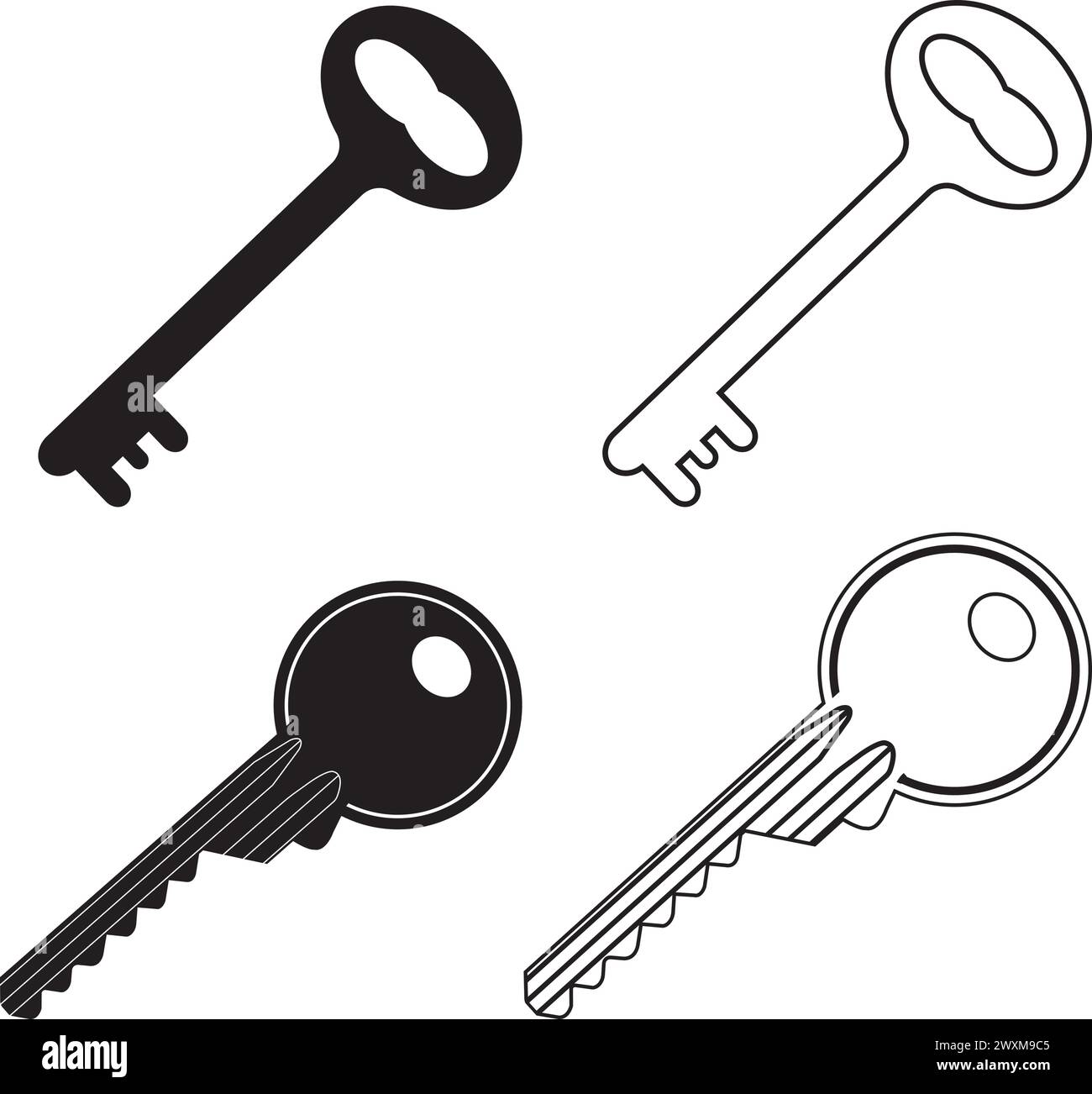 Schlüsselsymbol Vektor Illustration Symbol Design Stock Vektor