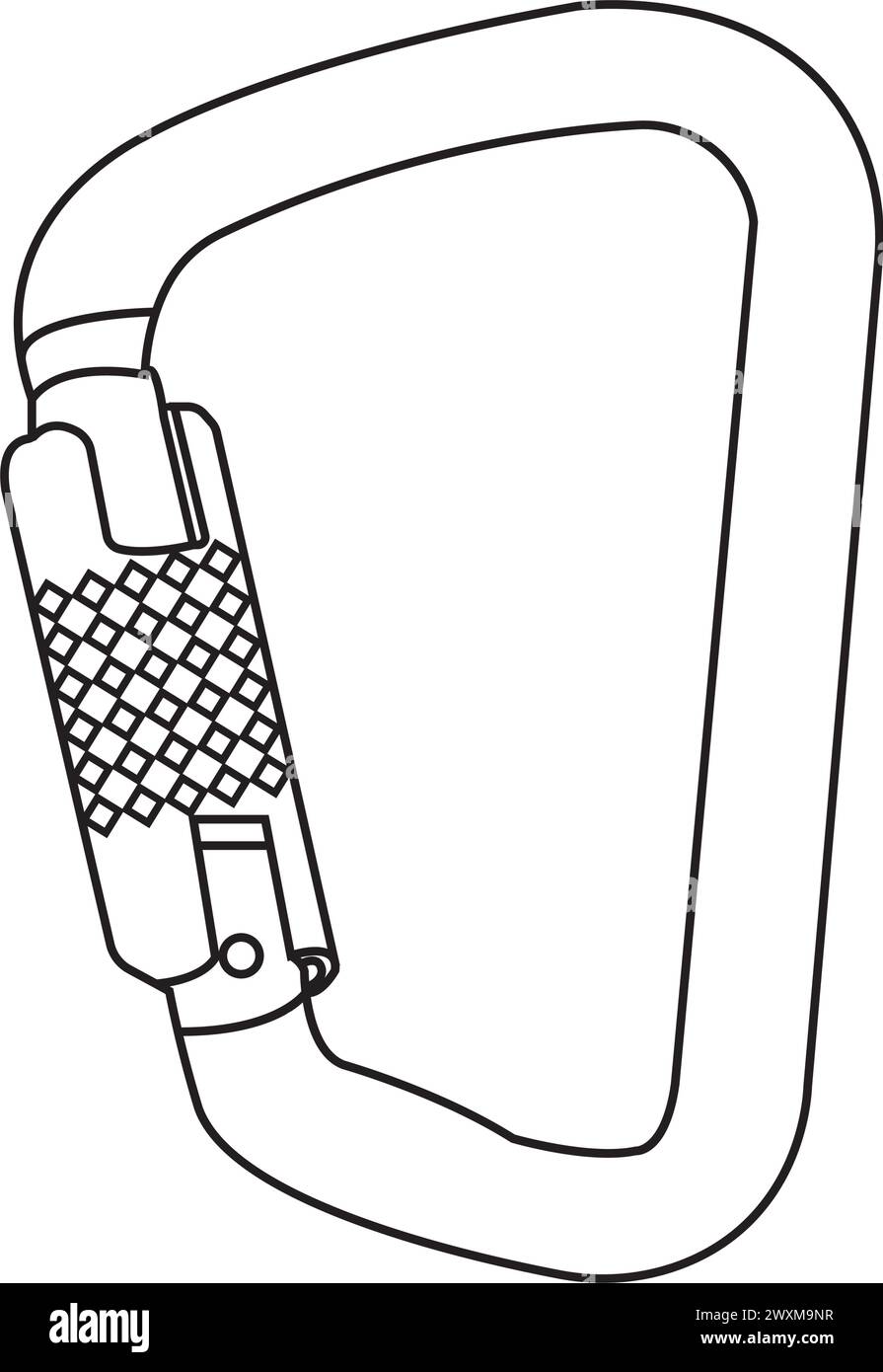 Karabiner Bergausrüstung Icon Vektor Illustration Symbol Design Stock Vektor