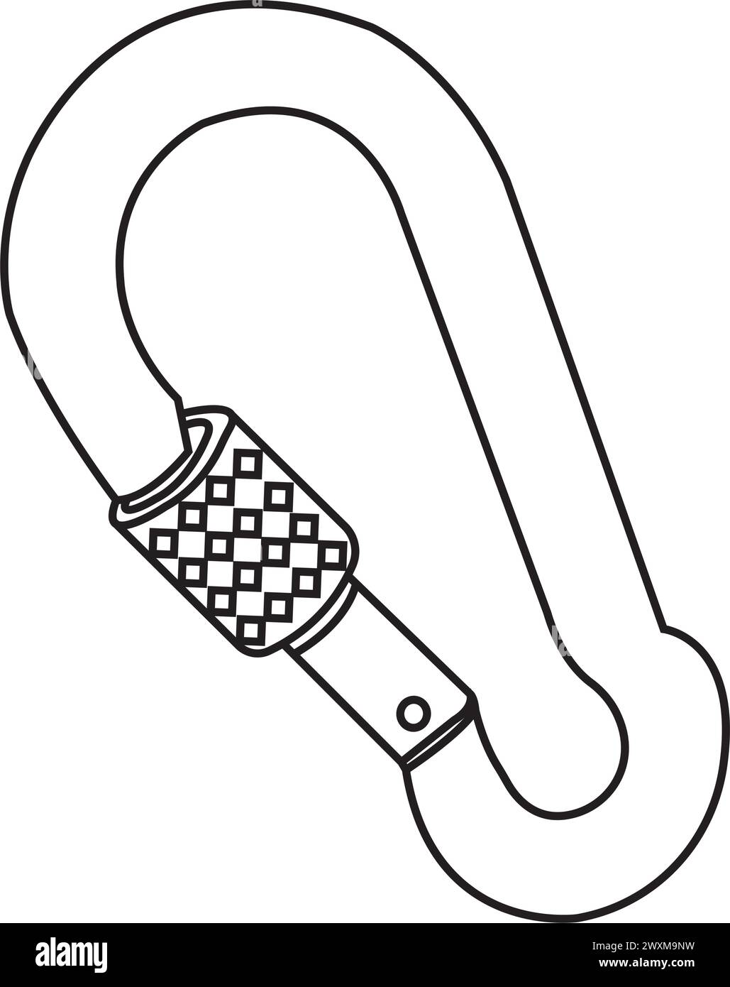 Karabiner Bergausrüstung Icon Vektor Illustration Symbol Design Stock Vektor