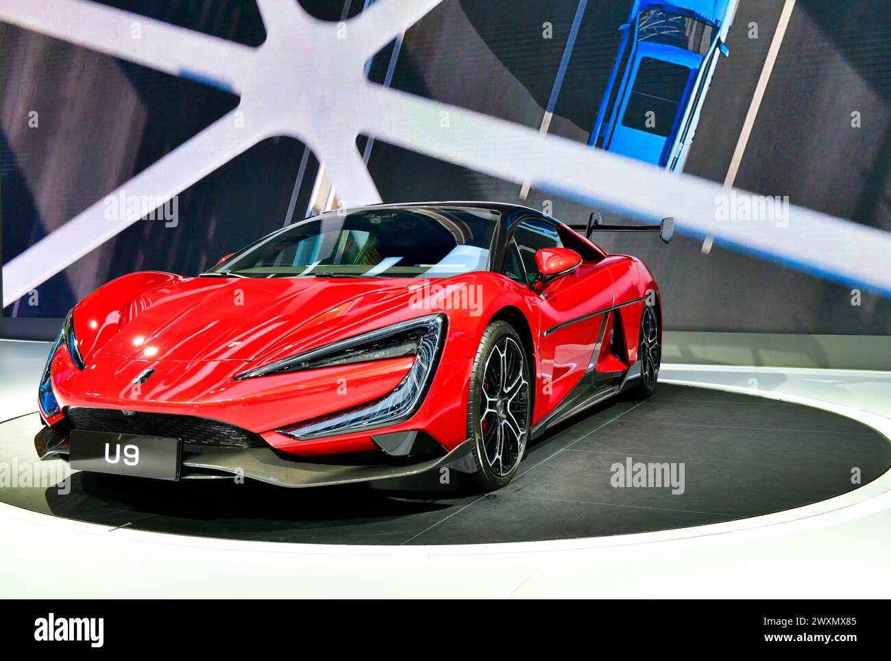 Thailand-27. März 2024: Der Yangwang U9 ist ein batteriebetriebener Sportwagen, der von BYD Auto auf der Bangkok International Motor Show 45 hergestellt wurde Stockfoto