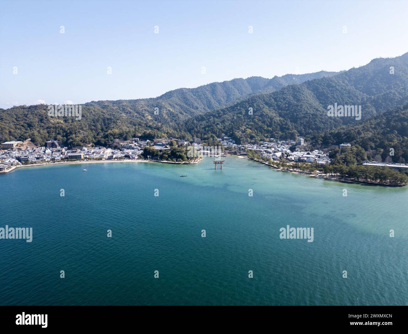 Miyajima, Hiroshima, Itsukushima, Japan schwimmender Schrein. Stockfoto