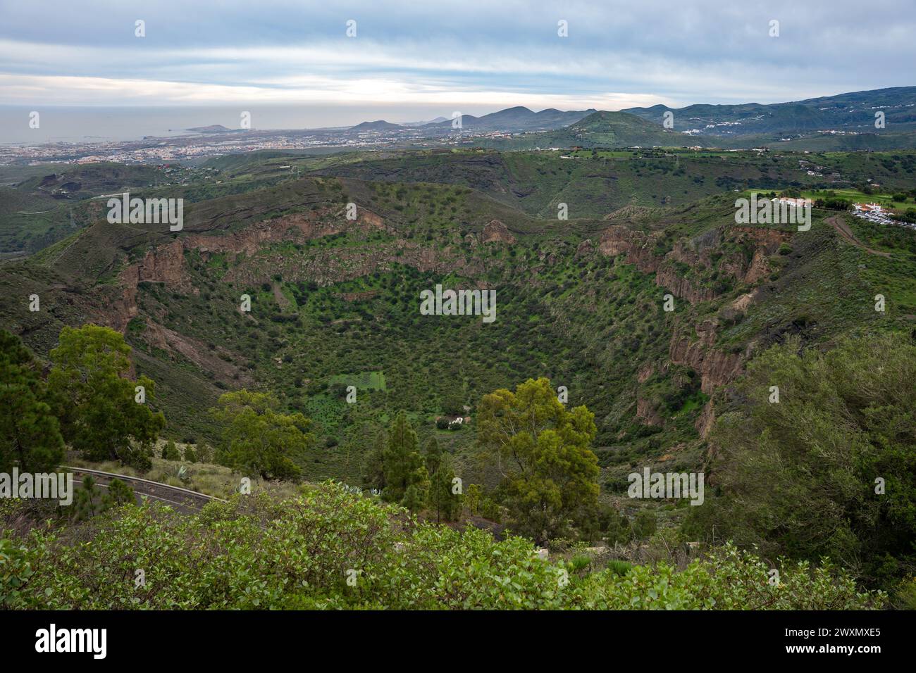 Caldera de Bandama Vulkankrater auf Gran Canaria, Spanien Stockfoto