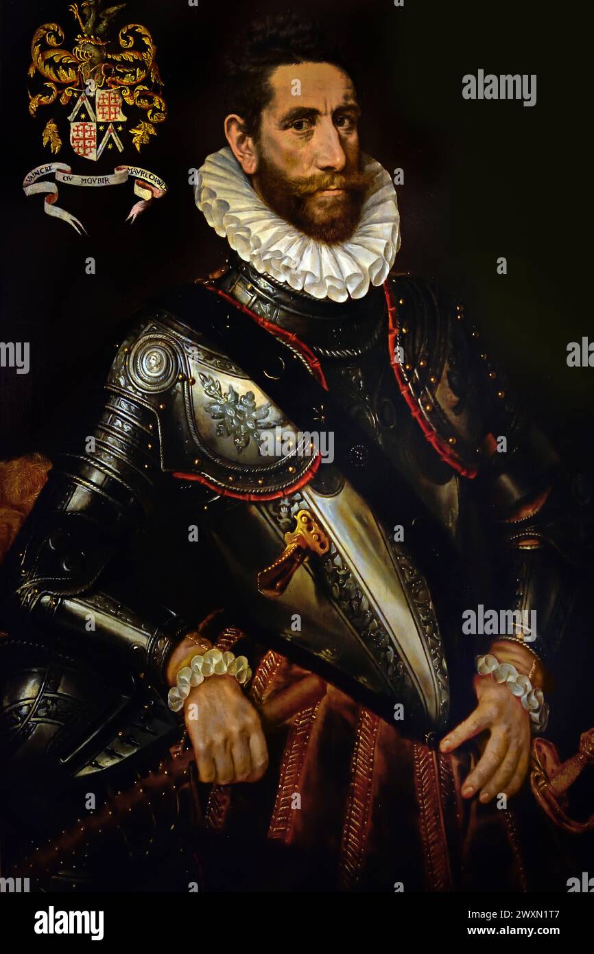 Ritter Johann II. De Mauregnault Adriaen Thomasz. Schlüssel 1500 - 1599 Museum Mayer van den Bergh, Antwerpen, Belgien, Belgien. Stockfoto