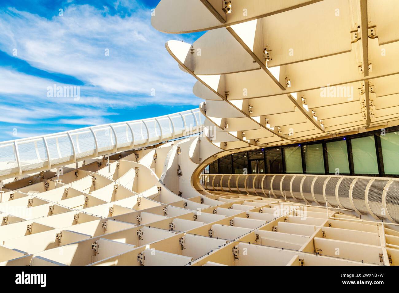 Metropol Parasol, größte Holzkonstruktion der Welt von Architekt Jürgen Mayer, Plaza de la Encarnación, Sevilla, Spanien Stockfoto