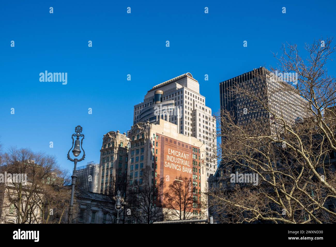 Die Emigrant Savings Bank ist ein privates US-amerikanisches Finanzinstitut. Sie war 2012 die neuntgrößte Privatbank in den Vereinigten Staaten. Stockfoto