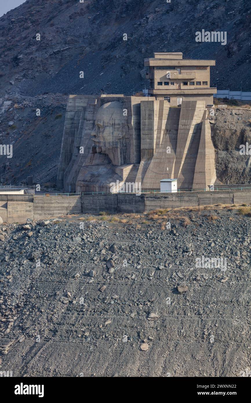 Denkmal für Wladimir Lenin, Kirow Reservoir, 1975, Region Talas, Kirgisistan Stockfoto