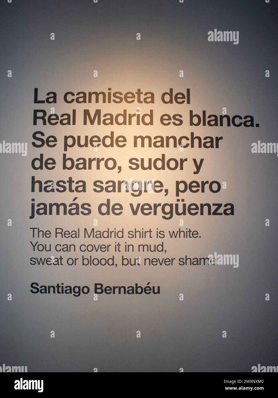 Real Madrid Museum im neuen Santiago Bernabeu Stadion. Januar 2024 Stockfoto