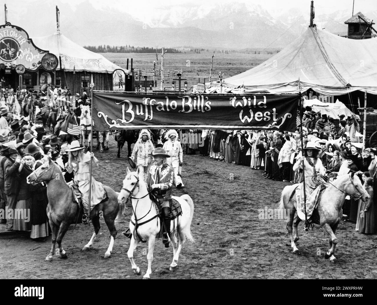 Paul Newman, am Set des Films Buffalo Bill and the Indians, or Sitting Bull's History Lektion, United Artists, 1976 Stockfoto