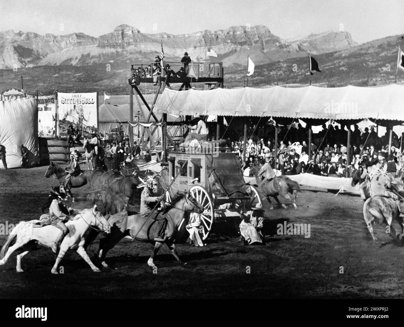Buffalo Bill's Wild West Show, am Set des Films „Buffalo Bill and the Indians, or Sitting Bull's History Lektion“, United Artists, 1976 Stockfoto