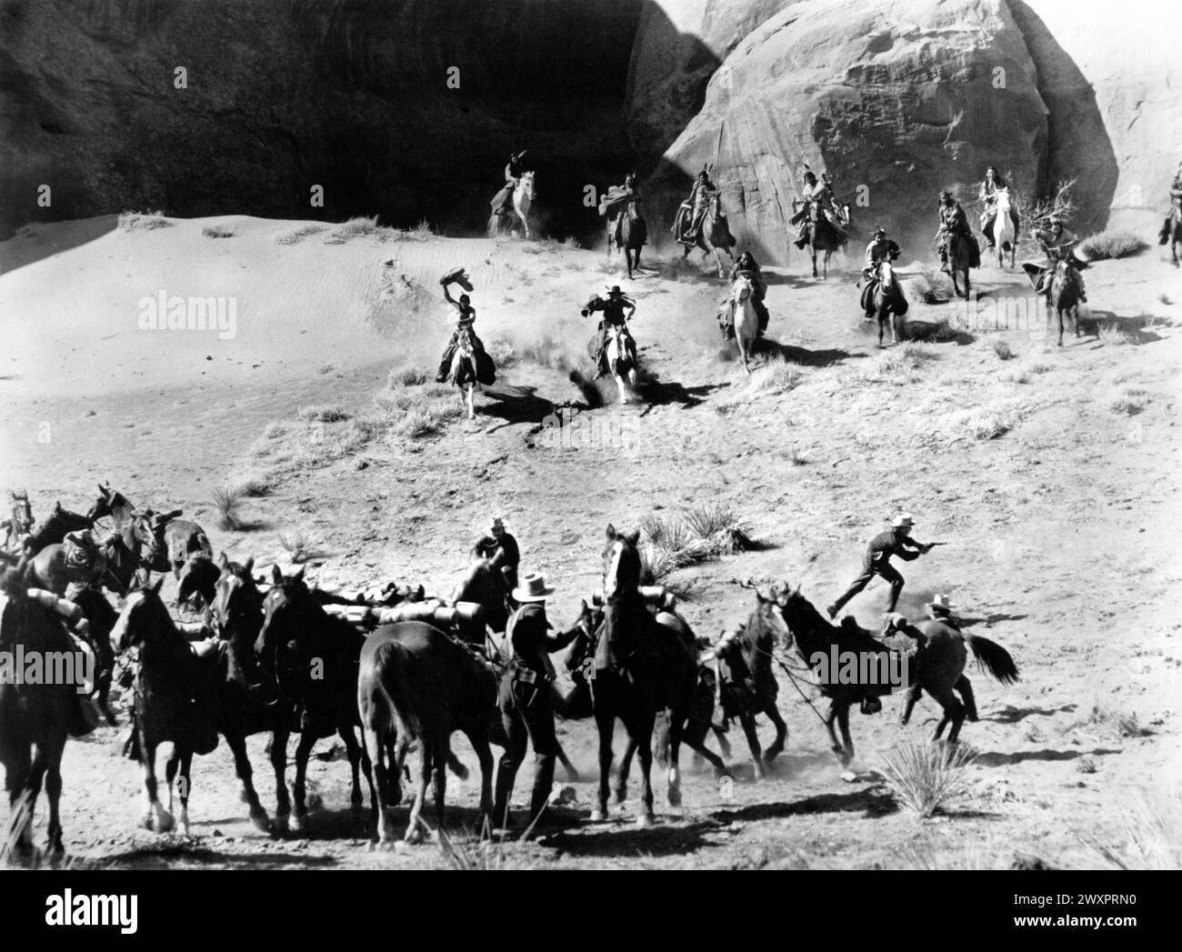 U.S. Army Fighting the Cheyenne, am Set des Films Cheyenne Autumn, Warner Bros., 1964 Stockfoto