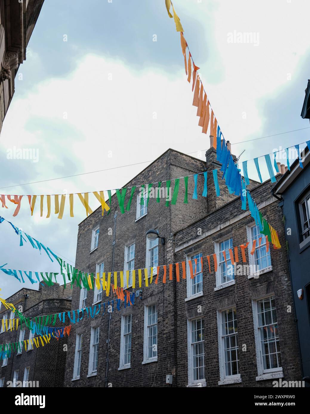 Green Street, Cambridge, Großbritannien mit Flatting Stockfoto