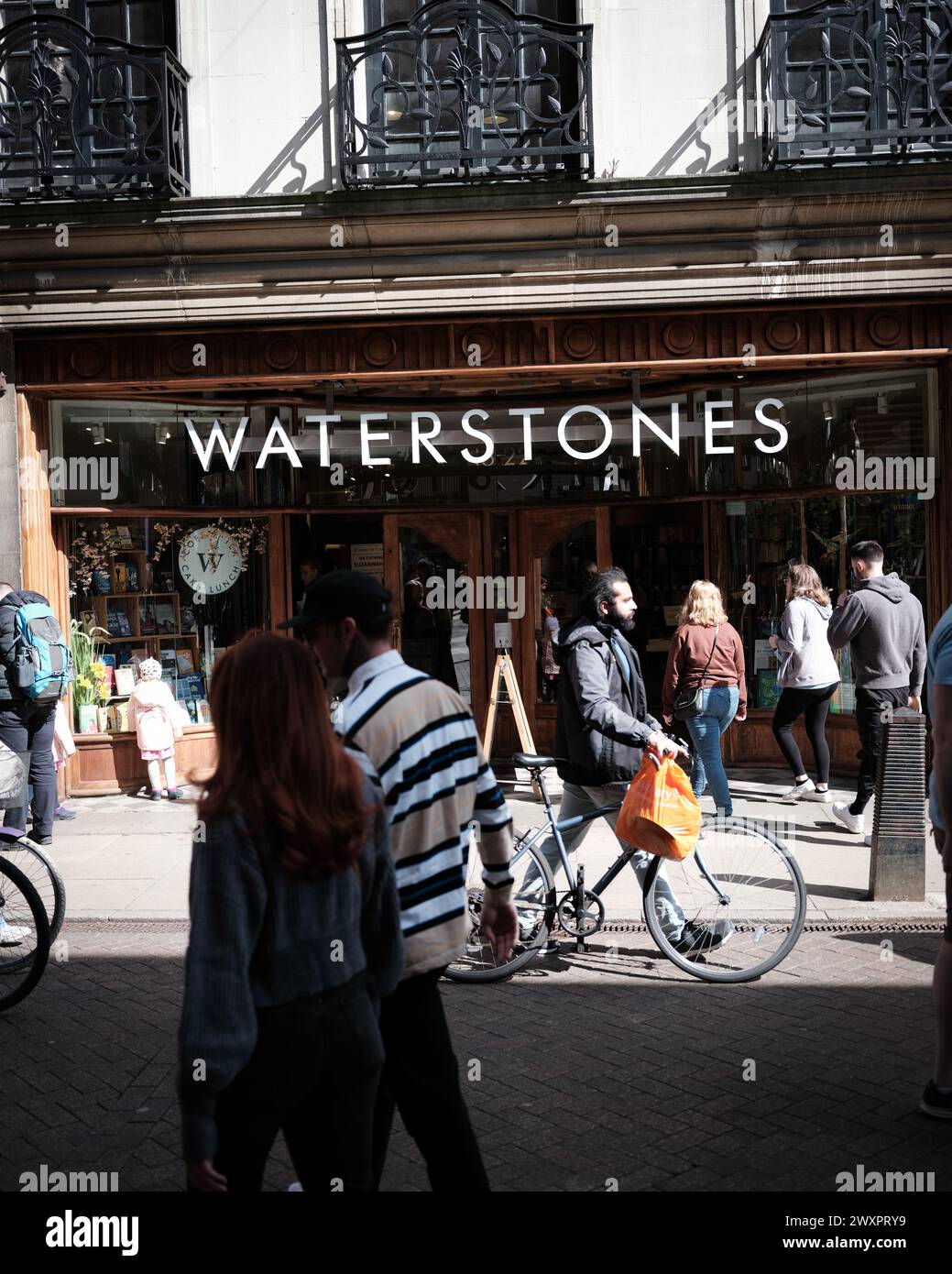 Waterstones Buchladen in Cambridge, Großbritannien Stockfoto