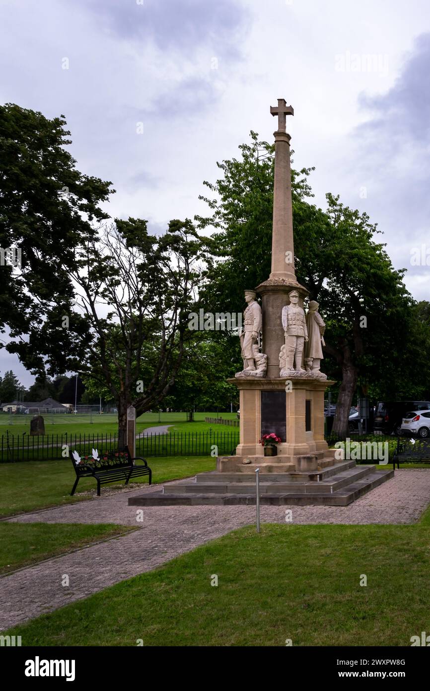 Kriegsdenkmal in Builth Wells, Wales Stockfoto
