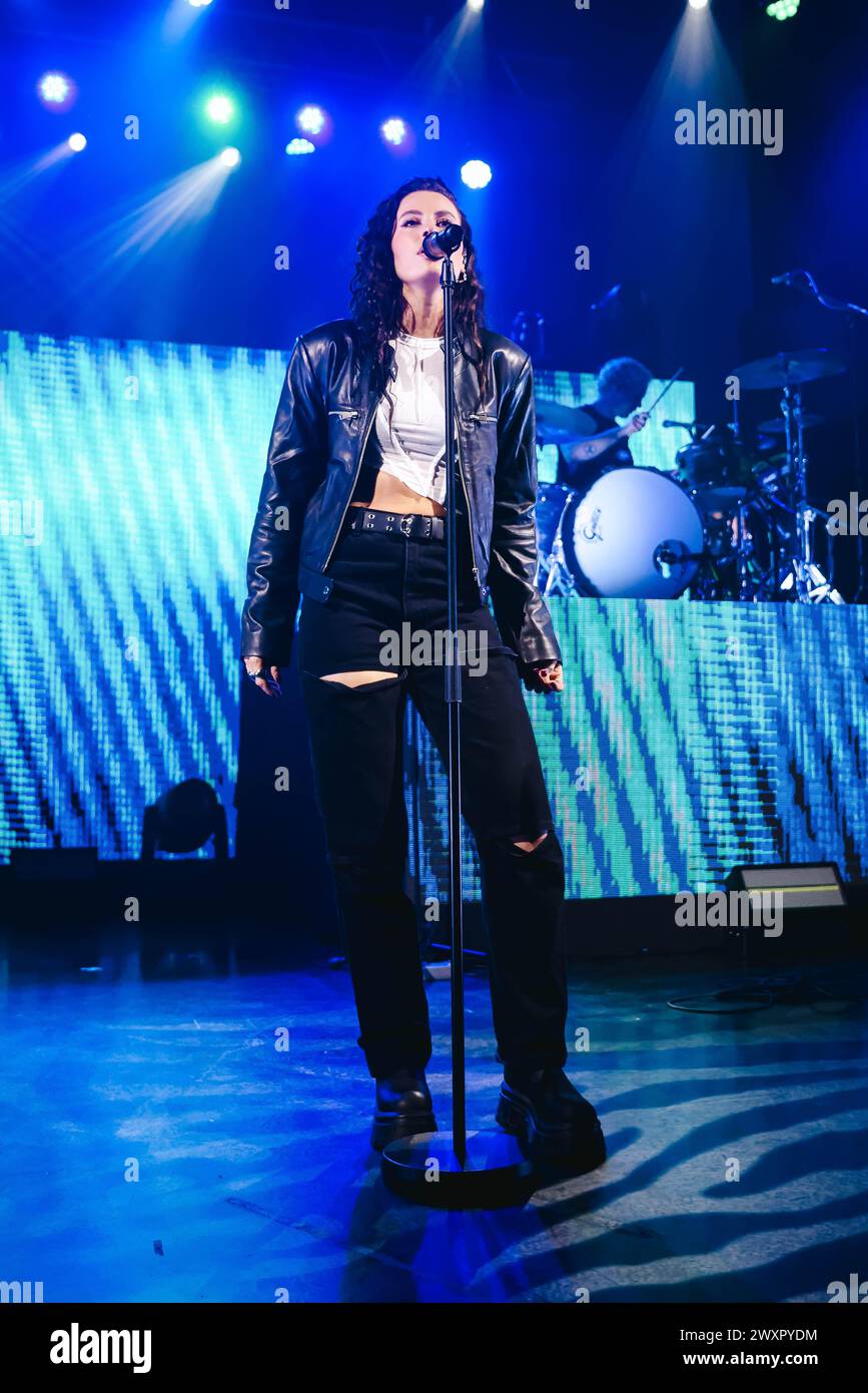 Mailand, Italien. April 2024. Mailand, Fletcher tritt im Konzert während der in Search of the Antidote Tour auf. Auf dem Foto: Fletcher Credit: Independent Photo Agency/Alamy Live News Stockfoto