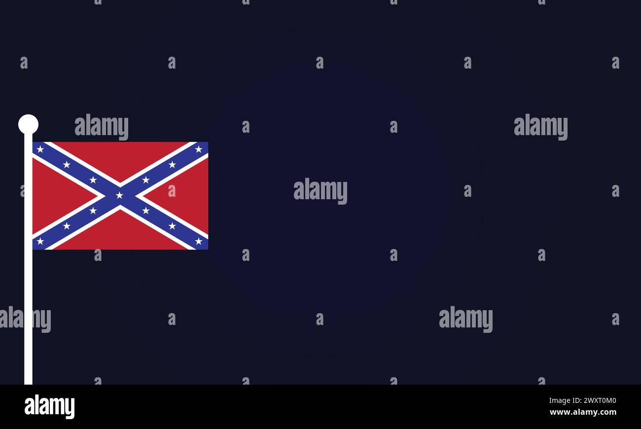 Zum Gedenken an den Gedenktag der Konföderierten Stock Vektor