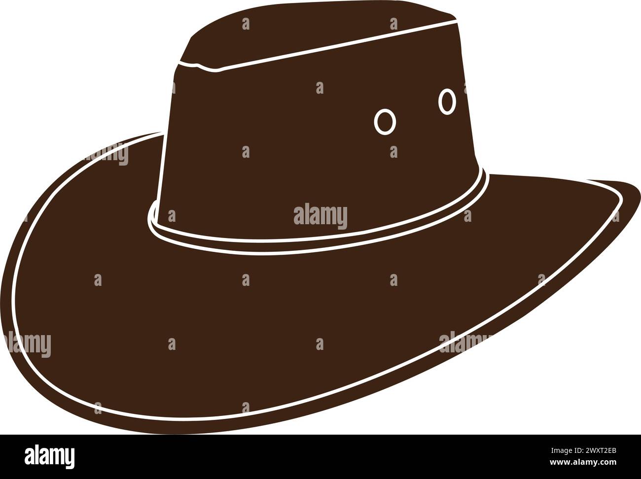 Cowboyhut Logo Vektor Illustration Symbol Design Stock Vektor