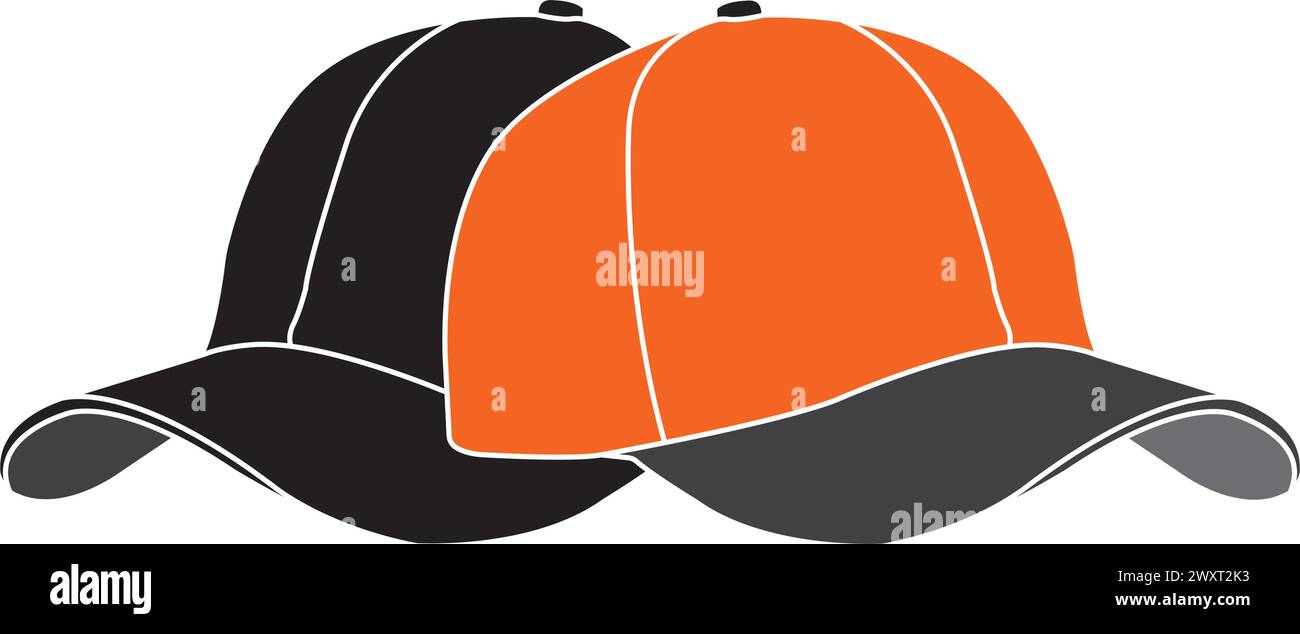 Logo-Design mit Vektorgrafik und Hut-Icon. Stock Vektor