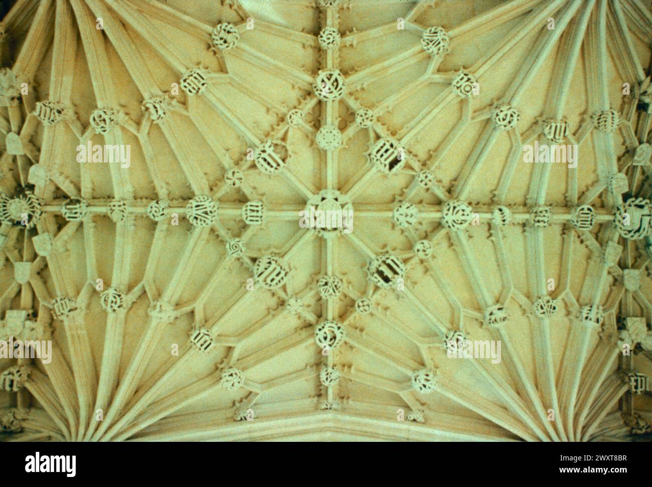 Deckengewölbe in der Library of Humphrey, Duke of Gloucester, Oxford University, England 1980er Jahre Stockfoto