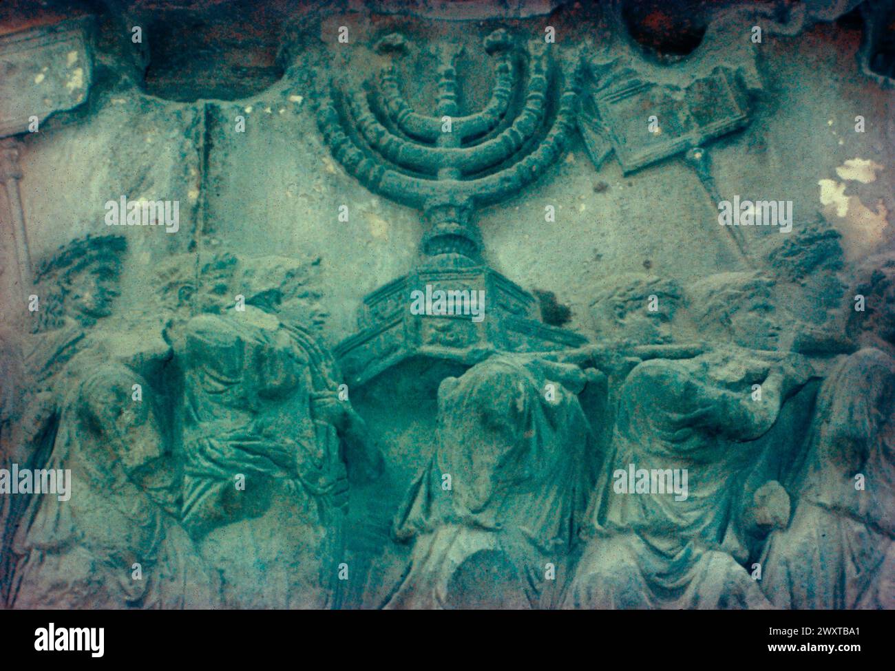 Römische Truppen erobern den Sieben-Zweig-Kerzenleuchter vom Allerheiligsten während der Eroberung Jerusalems, 70 n. Chr Stockfoto