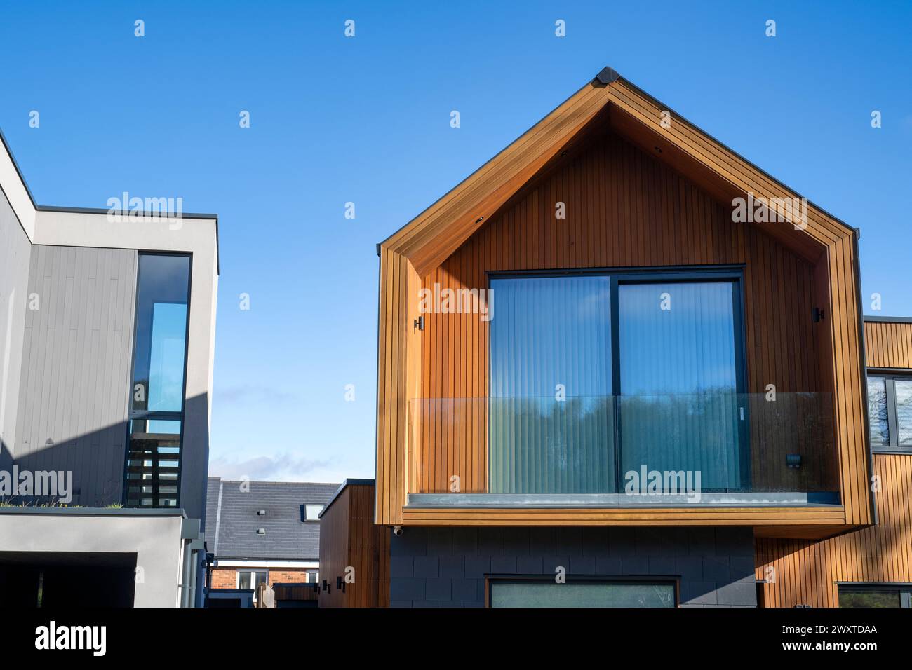 Maßgeschneidertes Haus. Graven Hill, Bicester, Oxfordshire, England Stockfoto