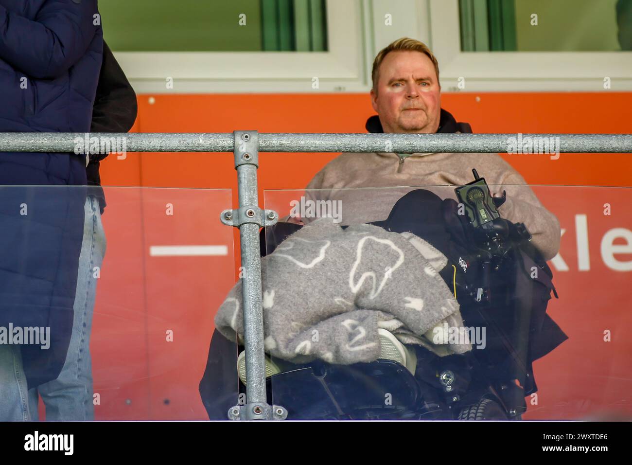 Fredrikstad, Norwegen, 1. April 2024. Der ehemalige Fredrikstad-Spieler Dagfinn Enerly war beim Eliteserien-Spiel zwischen Fredrikstad und Bodø/Glimt im Fredrikstad-Stadion anwesend. Quelle: Frode Arnesen/Frofoto Stockfoto