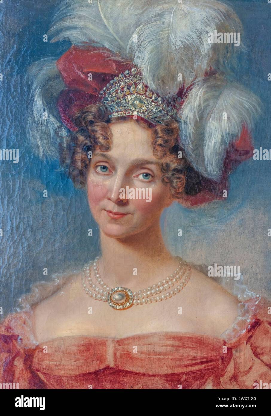 George Dawe, Porträt von Elisabeth Alexejewna, Louise von Baden, Kaiserin von Russland, 1820er Jahre, Kaluga Fine Arts Museum, Kaluga, Russland Stockfoto