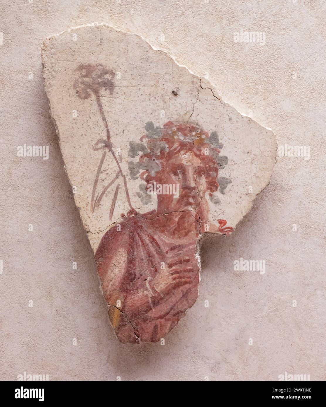 Wandmalerei mit Dionysos, Rom, 1. Jahrhundert, Puschkin Staatliches Museum der Schönen Künste, Moskau, Russland Stockfoto