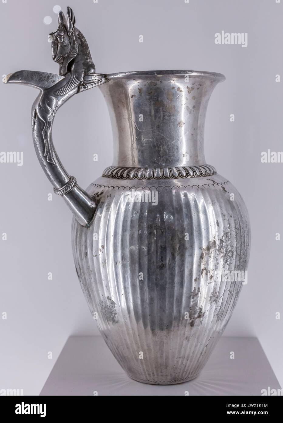 Silbervase, sarmatische Kunst, Puschkin Staatliches Museum der Schönen Künste, Moskau, Russland Stockfoto