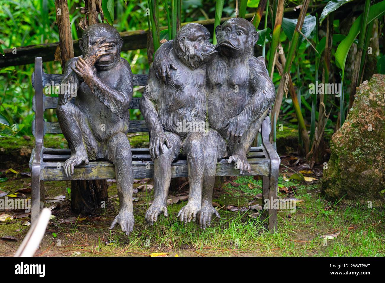 An der Rte de Kenscoff in Port-au-Prince gelegen, bietet die Ranch Le Montcel eine ruhige Flucht vor der Gewalt in der Stadt. Stockfoto