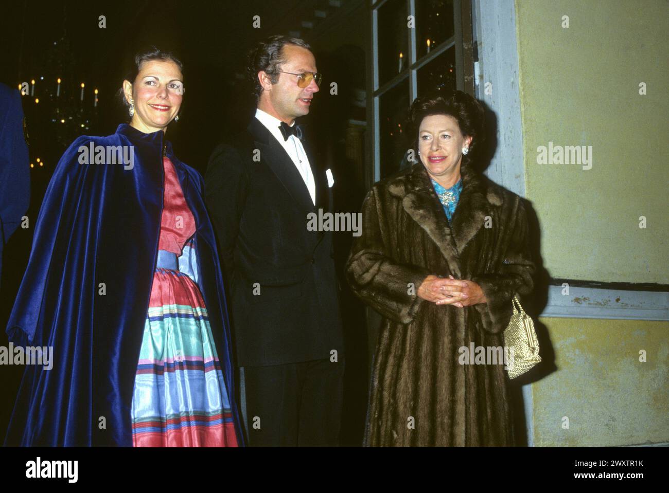 Prinzessin Margret besucht Schweden und die Ausstellung trifft Großbritannien. Der Besuch endete mit einem Besuch der Oper mit schwedischem Königspaar Stockfoto