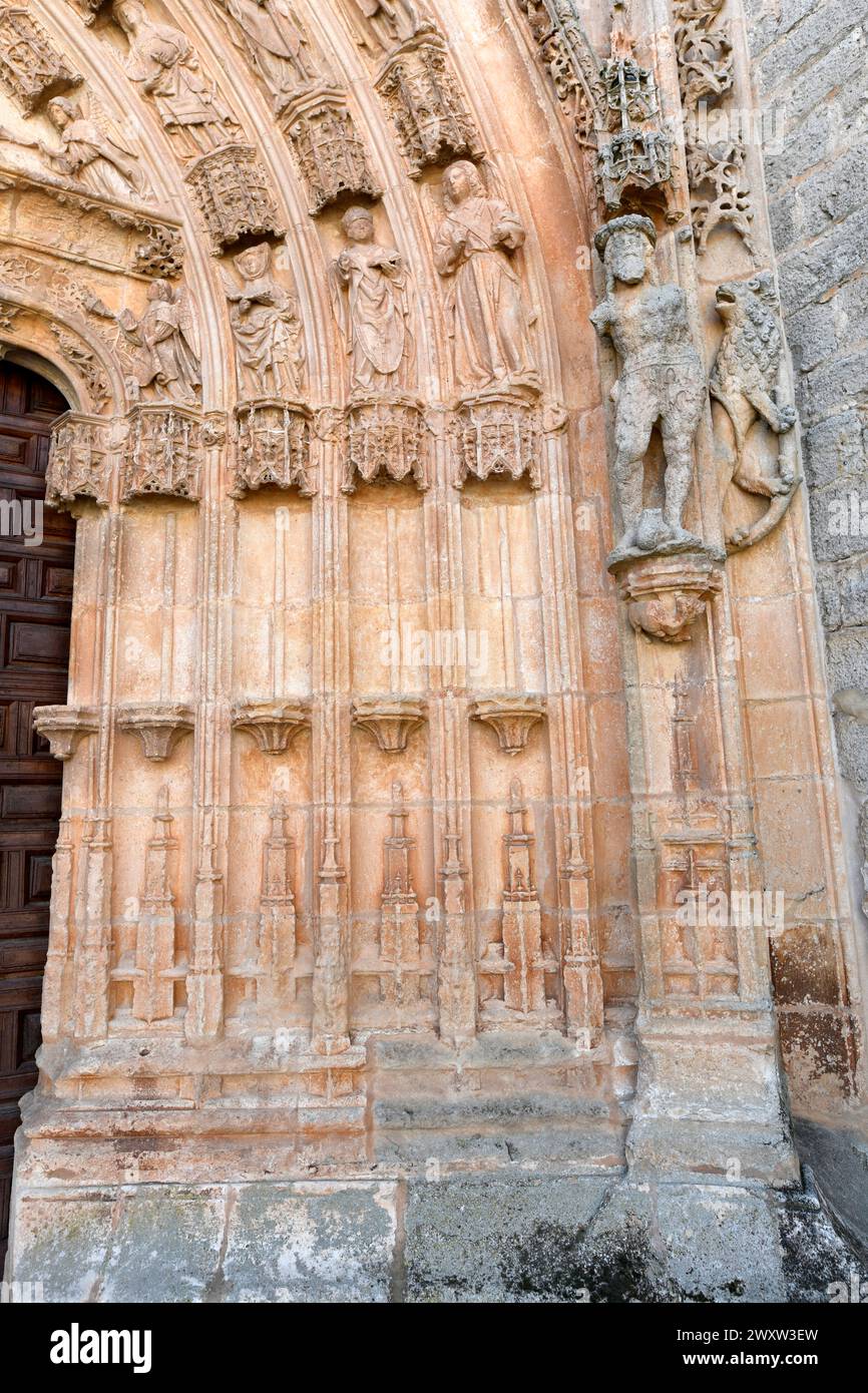 Santa Maria del Campo, Kirche Nuestra Señora de la Asuncion (13.-16. Jahrhundert). Burgos, Castilla y Leon, Spanien. Stockfoto