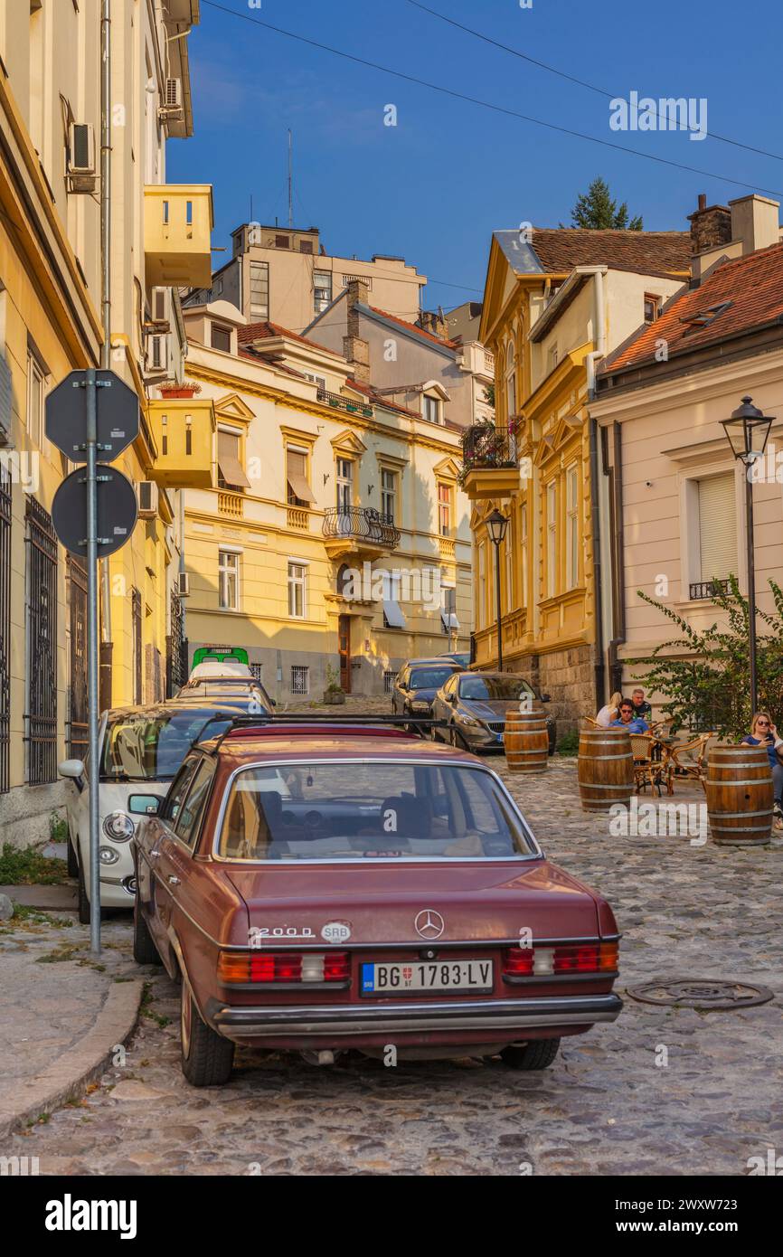 Straße in der Altstadt, Belgrad, Serbien Stockfoto