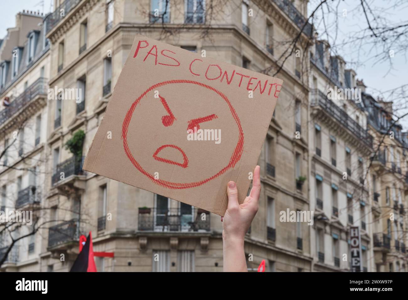 8. märz – Grève féministe. Manifestation à Paris Stockfoto