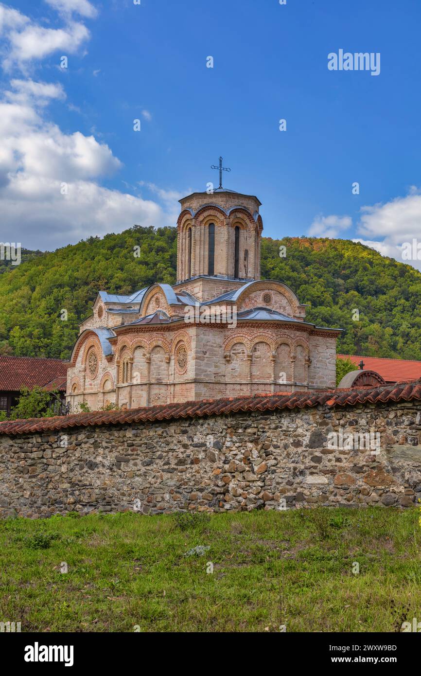 Klosterkirche Ljubostinja, Serbien Stockfoto