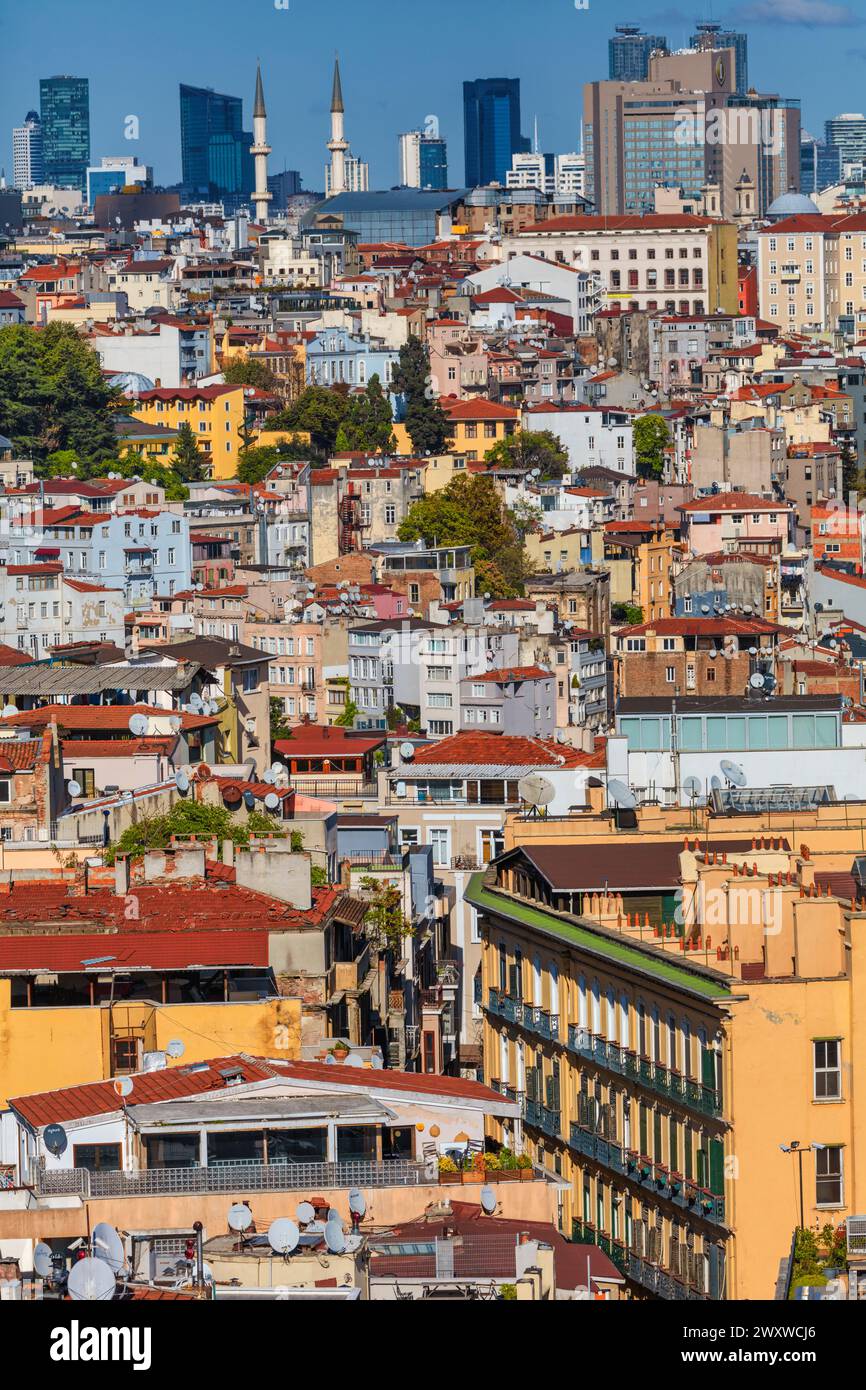 Stadtbild von Istanbul vom Galata Tower, Türkei Stockfoto