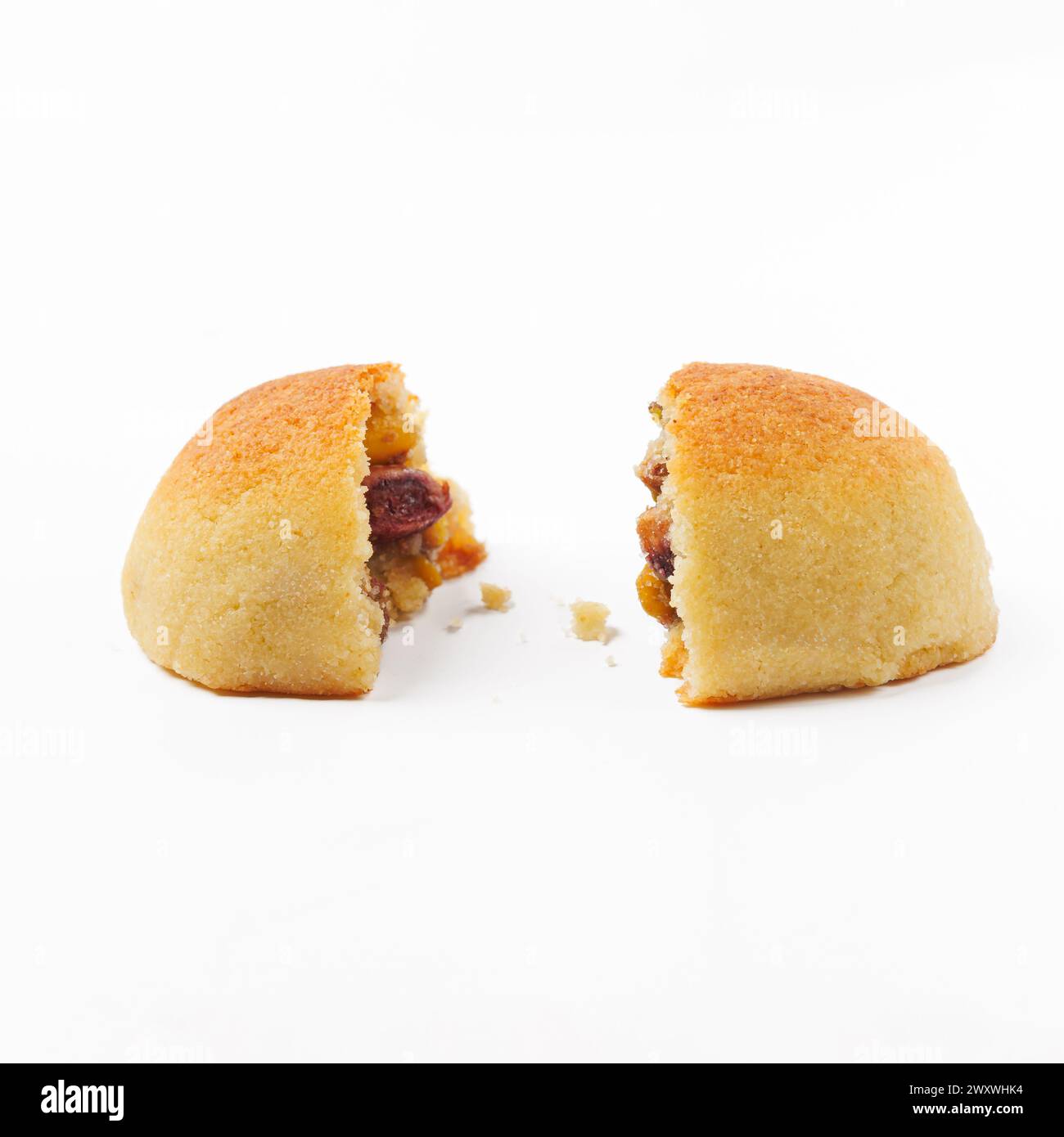 Arabische Süßigkeiten Ma'amoul mit Pistazien Stockfoto