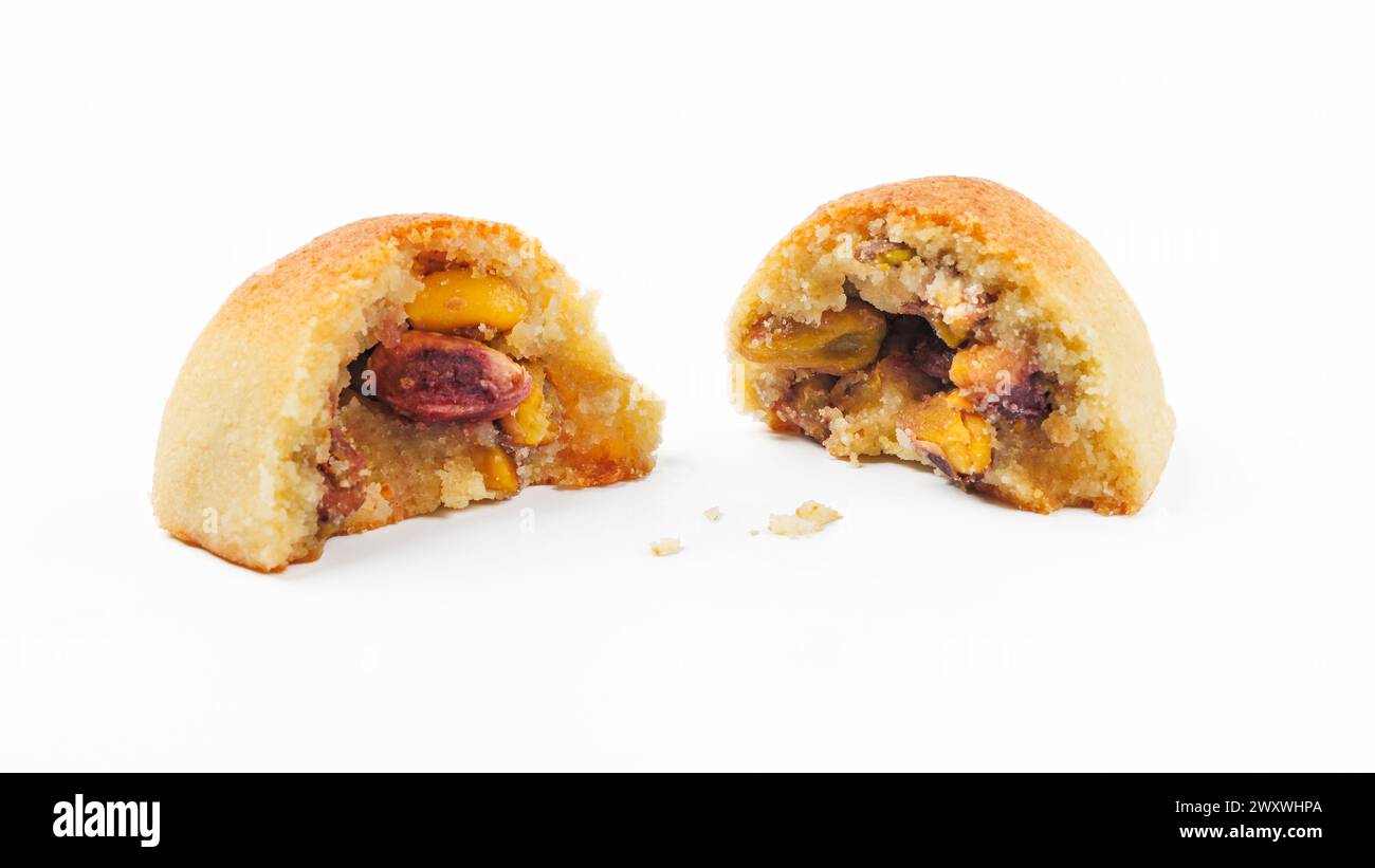 Arabische Süßigkeiten Ma'amoul mit Pistazien Stockfoto