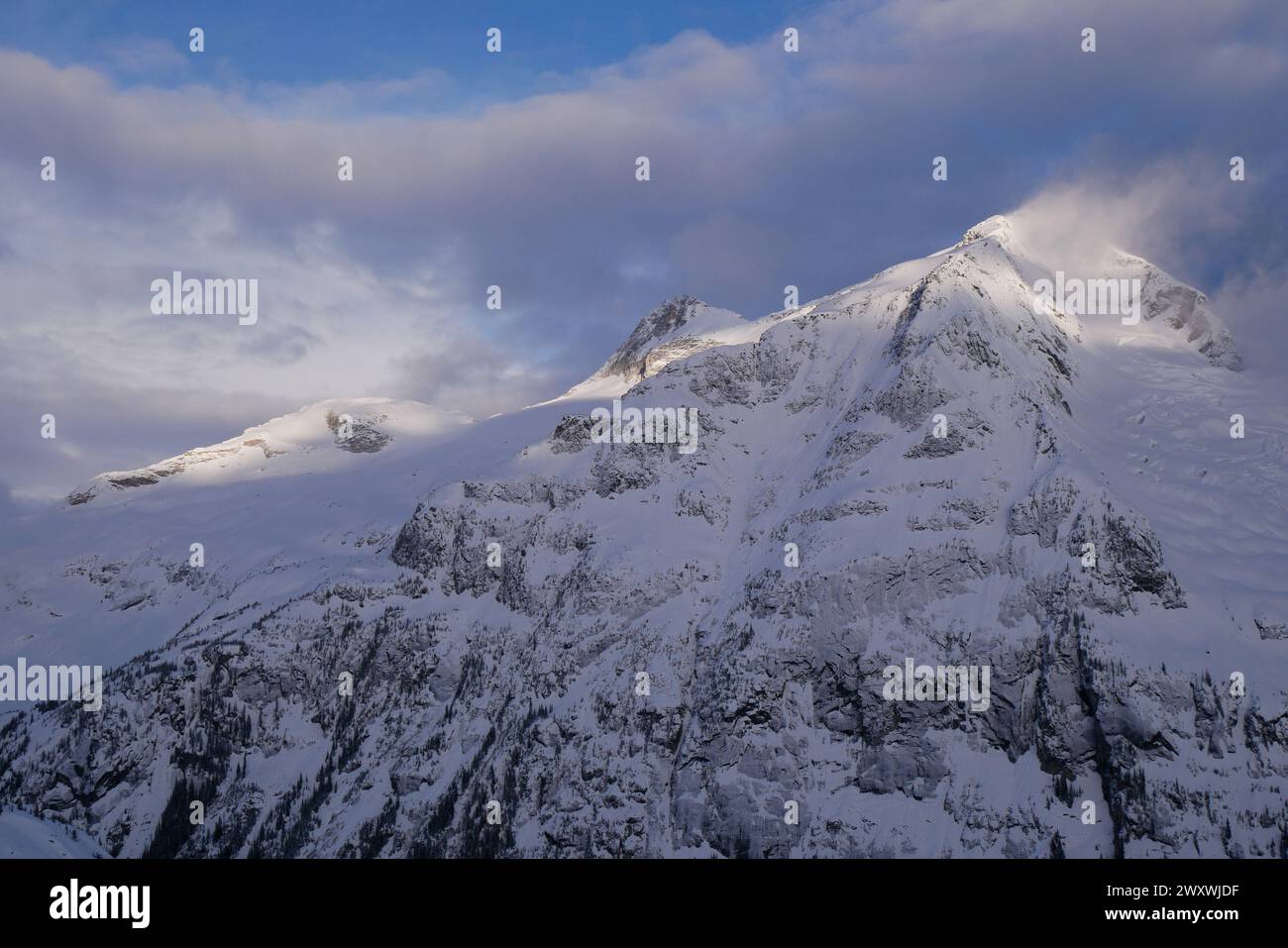 Mount Butters, Selkirk Mountains Battle Range, Blick von der Battle Abbey Hütte. Stockfoto